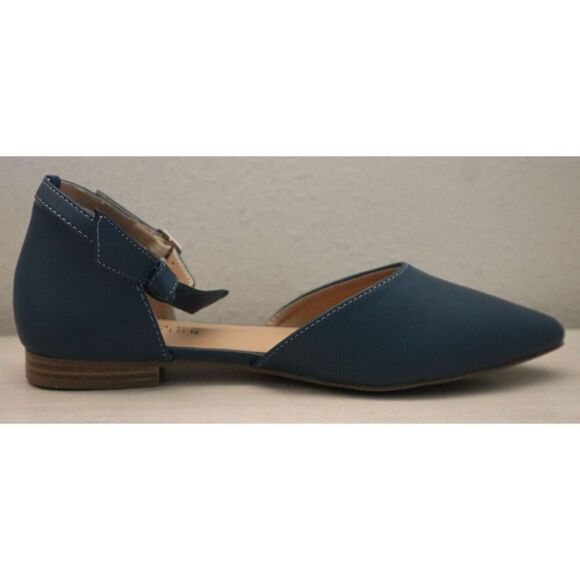 Journee Collection 007501 Women's Sz 8M Blue Bow Ankle Strap Vielo Flats SIB - Picture 11 of 13